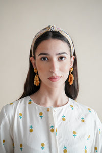 Gold earrings
